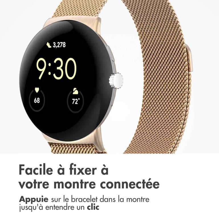 Bracelet Google Pixel Watch 45mm Magnétique milanais - vue 3