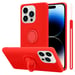 Coque pour Apple iPhone 14 PRO MAX en LIQUID RED Housse de protection Étui en silicone TPU flexible avec anneau