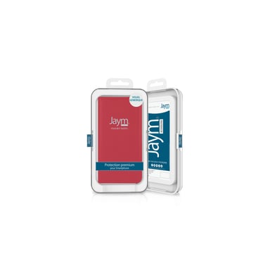 JAYM - Etui Folio Rouge pour Samsung Galaxy A41 – Fermeture Magnetique – Fonction cinéma Stand – Rangement cartes inclus