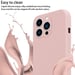 Tour de cou chaîne pour Apple iPhone 14 PRO MAX en LIQUID PINK Housse de protection en silicone avec cordelette réglable