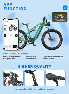 Bicicleta eléctrica DUOTTS-E26 Batería Samsung de 48 V y 20 Ah Bicicleta eléctrica con cambio de color dinámico Potente motor Bafang Sistema de cambio SHIMANO de 8 velocidades Bicicleta eléctrica de montaña