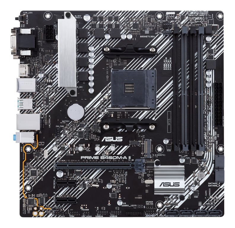 ASUS PRIME B450M-A II AMD B450 Emplacement AM4 micro ATX - Neuf