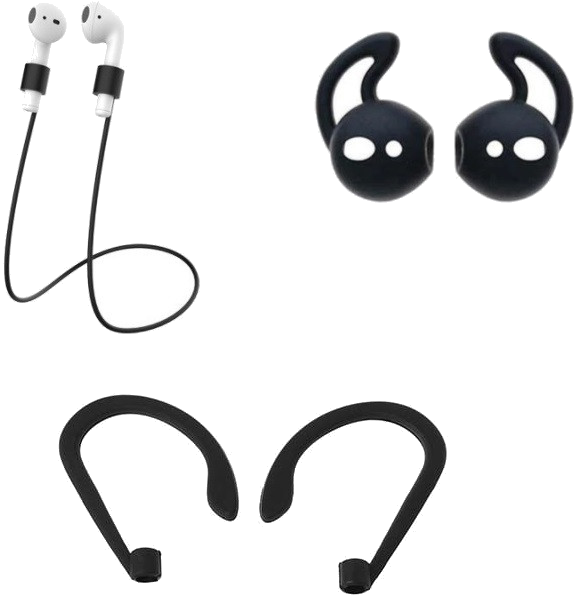 Pack accessoires pour Airpods 1 (Fils + Tour D'oreilles + Accroche Oreilles) Silicone