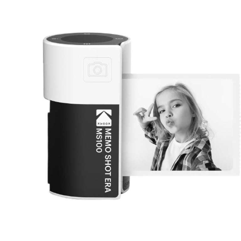 Kodak Memo Shot ERA MS100 - Impression Photo Autocollante 2.7x1.8, Compatible iOS/Android via Bluetooth, Remplacement Facile Cartouches One-Touch, Imprime en 25 Sec, Appli KODAK Memo - Blanc - Neuf