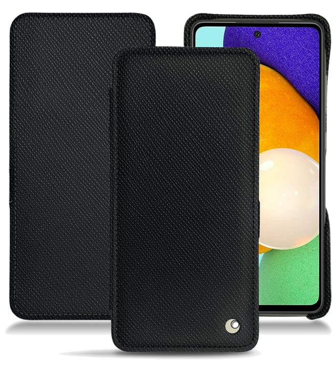 Housse cuir Samsung Galaxy A52 - Rabat horizontalNoir