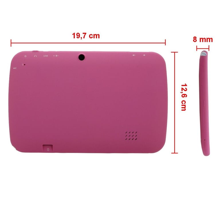 Tablette Enfant 7 Pouces Android 6.0 Bluetooth Playstore Wifi Rose 24Gb  YONIS - Yonis