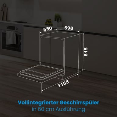 Lave vaisselle encastrable 60cm Blanc Bomann GSPE7421VI