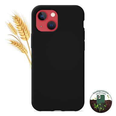 Coque silicone unie Biodégradable Noir compatible Apple iPhone 13