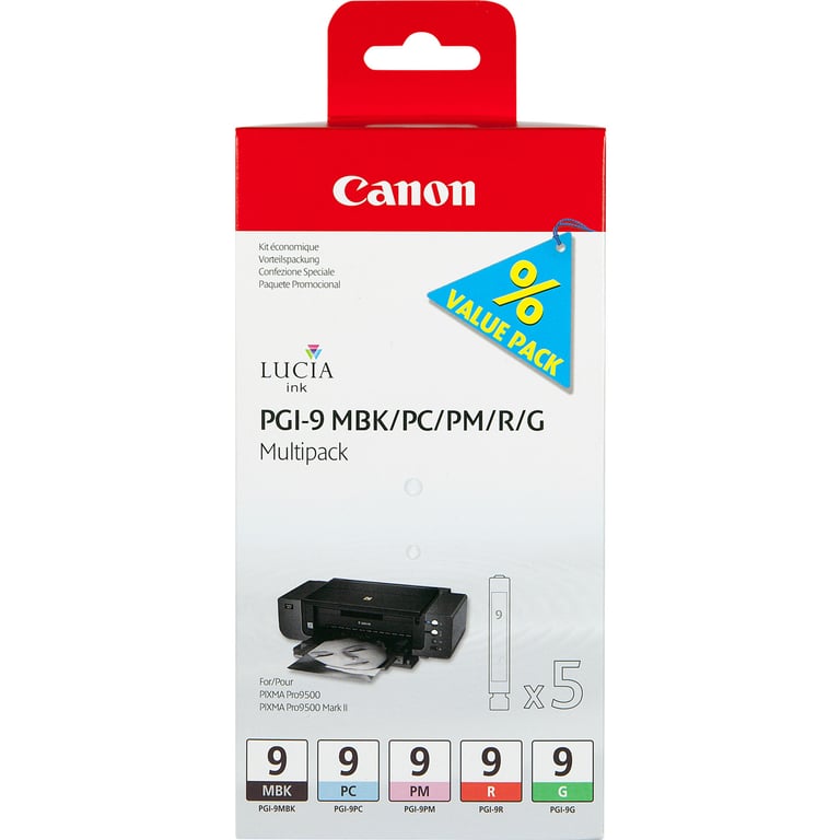 Canon LUCIA Ink Value Pack PGI 9 MBP Multipack Cyan originale réservoir d'encre pour PIXMA Pro9500 Pro9500 Mark II - vue 2