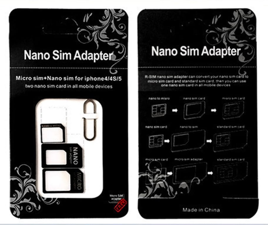 Adaptateur de carte SIM 3 en 1 pour Smartphone Micro-SIM Nano-SIM