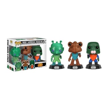 3 Figurines Funko Pop! Star Wars Greedo, Hammerhead, Walrus Man Exclusive