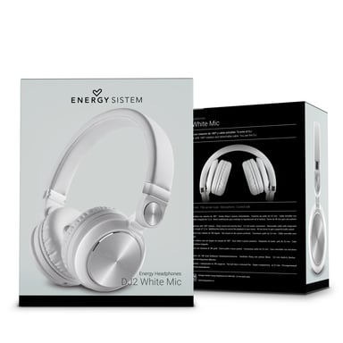 Energy Sistem DJ2 Auriculares Alámbrico Diadema Llamadas/Música Blanco