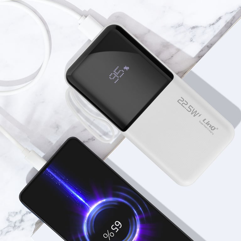 Batterie de Secours 10000 mAh avec Câbles Lightning et USB type C Neuf - vue 6