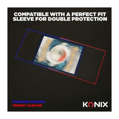 Protezioni per carte - KONIX - Maniche perfette - 100 maniche - Compatibili con Magic The Gathering, Pokémon - Trasparente
