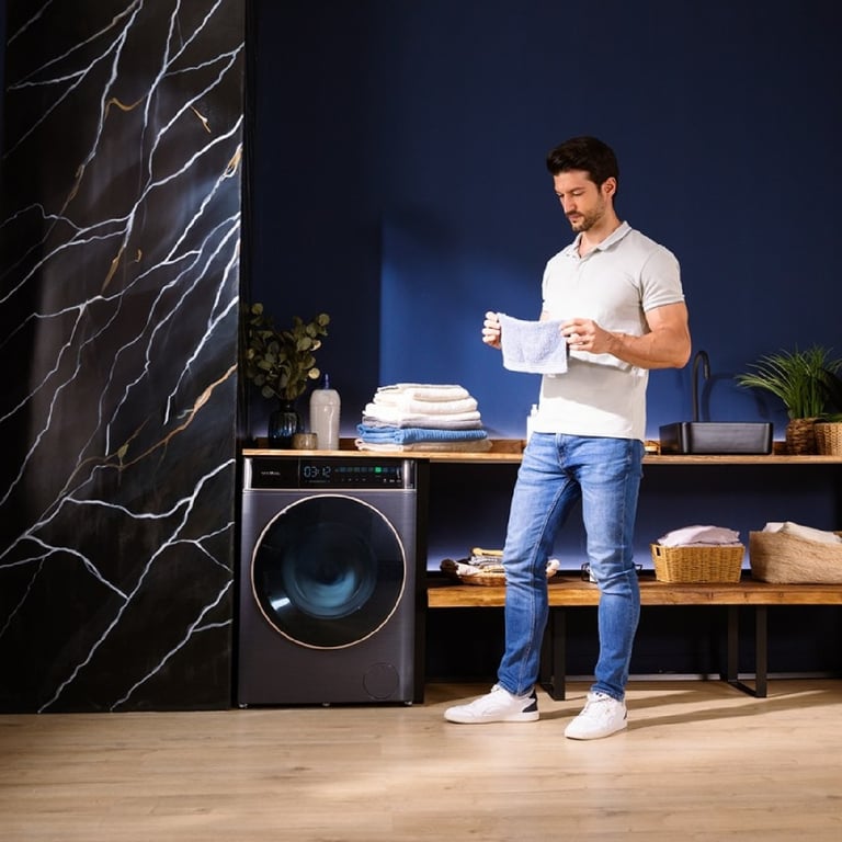 Cecotec Lave linge 9Kg Chargement Frontal Bolero DressCode 9900 Inverter FullColor Ice A. Finition 1400 Trmin Écran 10 3" 11 Programmes Inverter SteamMax Classe A