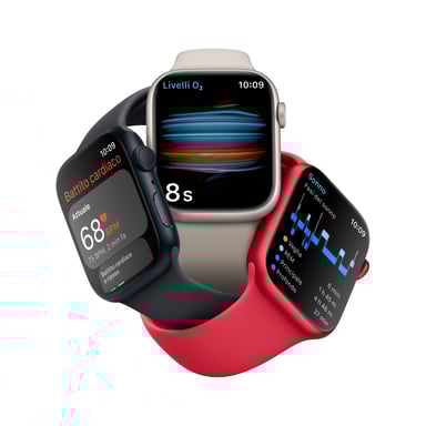 Apple Watch Series 8 OLED 41 mm Digital 352 x 430 Pixeles Pantalla táctil Rojo Wifi GPS (satélite)