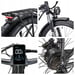 Vélo électrique KETELES K800, moteur 2000W, batterie 48V 23Ah, vitesse maximale 50 km/h, autonomie 100 km, pneus 26*4,0 pouces, noir et bleu.