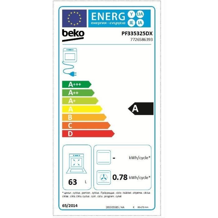 BEKO PF335325DX - vue 5