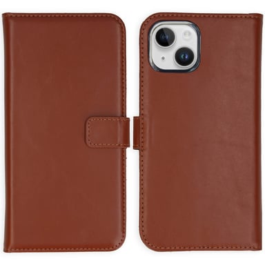 Selencia SH00064288 coque de protection pour téléphones portables 15,5 cm (6.1'') Folio porte carte Marron Apple iPhone 15
