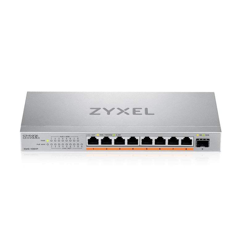 Zyxel XMG 108HP Non géré 2.5G Ethernet 10010002500 Connexion Ethernet supportant 'alimentation via ce port PoE Neuf - vue 3