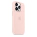 Coque en silicone avec MagSafe pour iPhone 14 Pro Rose craie