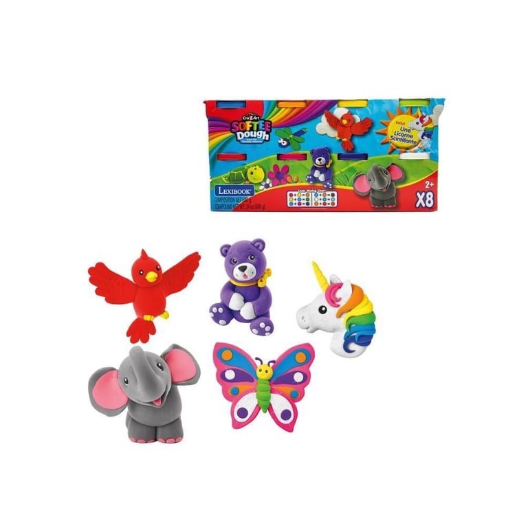 LEXIBOOK Coffret de 5 pâtes à modeler Softee : couleurs classiques - vue 4