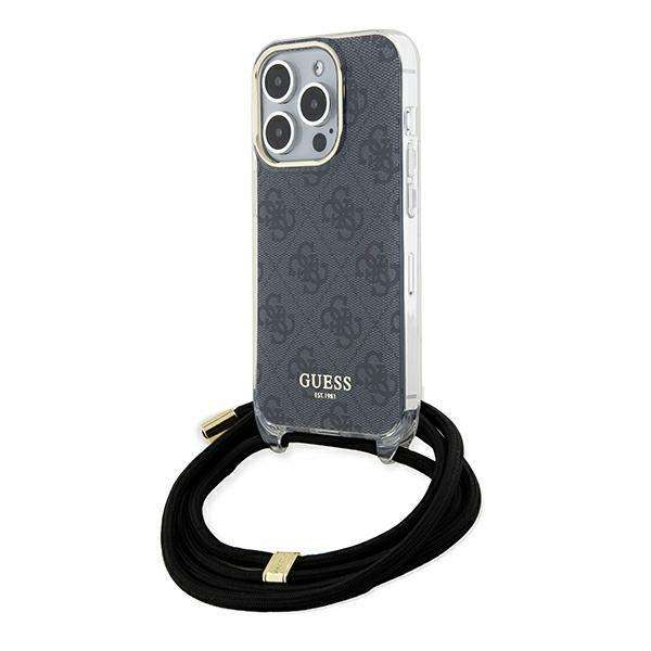 Guess Coque Crossbody Cord 4G Print avec cordon pour iPhone 15 Pro Max