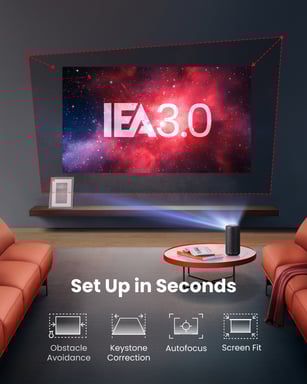 Anker Nebula Capsule 3 Projecteur à focale standard 200 ANSI lumens DLP 1080p (1920x1080) Noir, Rouge