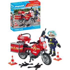 Jeu De Construction Pompier Et Moto Playmobil