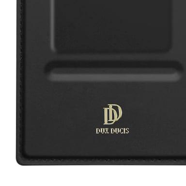 Dux Ducis Funda con cierre para Galaxy S24 Ultra efecto satinado, Dux Ducis Negro