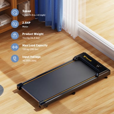 Tapis roulant pieghevole Formill FT21 per uso domestico, motore da 2,25 CV, velocità 6 km/h, portata 100 kg