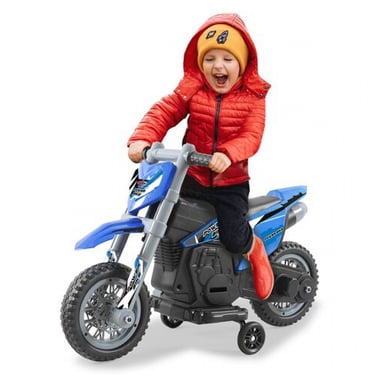 Bicicletta a pedalata assistita blu 6V per bambini