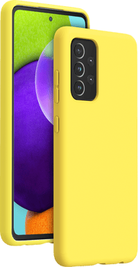 Funda de silicona SoftTouch amarilla para Samsung G A52 4G / A52 5G / A52s 5G Bigben