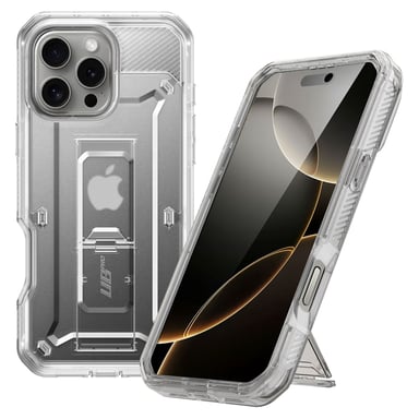 Supcase Carcasa para iPhone 16 Pro Caballete antichoque Transparente