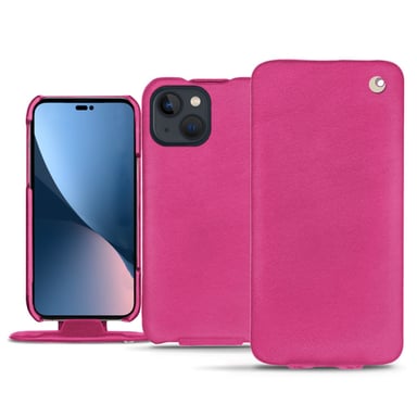 Housse cuir Apple iPhone 14 Plus -  - Rose - Cuir lisse premium