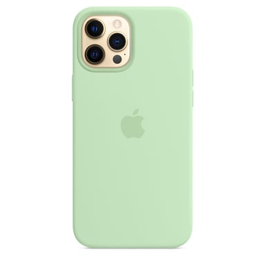 Coque en silicone avec MagSafe pour iPhone 12 Pro Max Vert Pistache