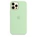 Coque en silicone avec MagSafe pour iPhone 12 Pro Max Vert Pistache