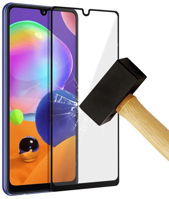 Film verre trempé 4D Noir compatible Samsung Galaxy A31