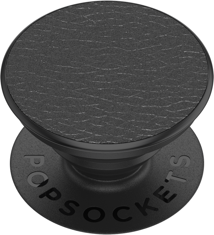 Pop Grip Gén 2 Premium Pebbled vegan leather Noir Popsockets