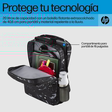 HP Mochila Campus XL con patrón de mármol