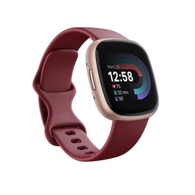 Fitbit Versa 4 Rosso Lampone/Alluminio in Rosa Rame