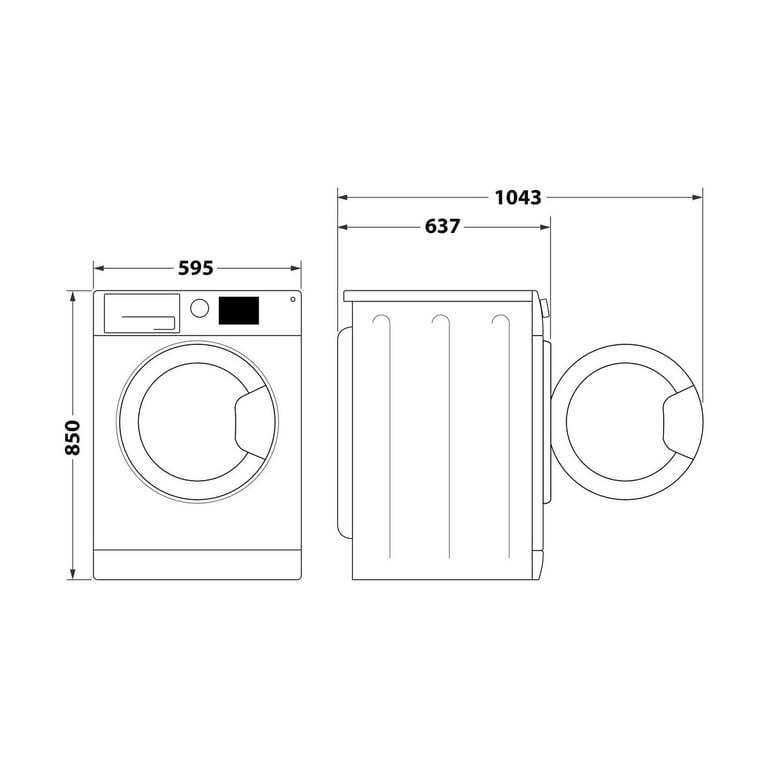 Hotpoint Ariston Lavatrice A Libera Installazione Nf827wk It Bianco - vue 3