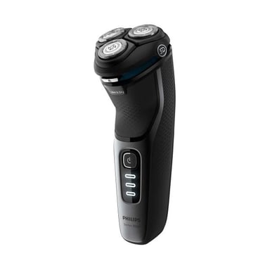 Rasoir Électrique Philips S3231/52 Wet & Dry Noir avec 3 Têtes Pivotantes 5D et 60 min d'Autonomie
