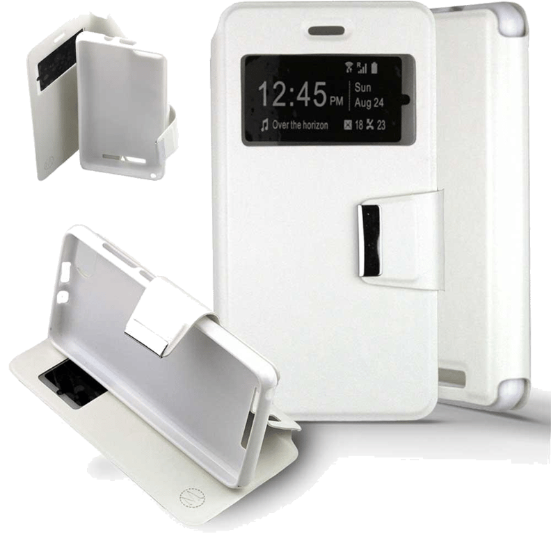 Etui Folio compatible Blanc Wiko Lenny 3