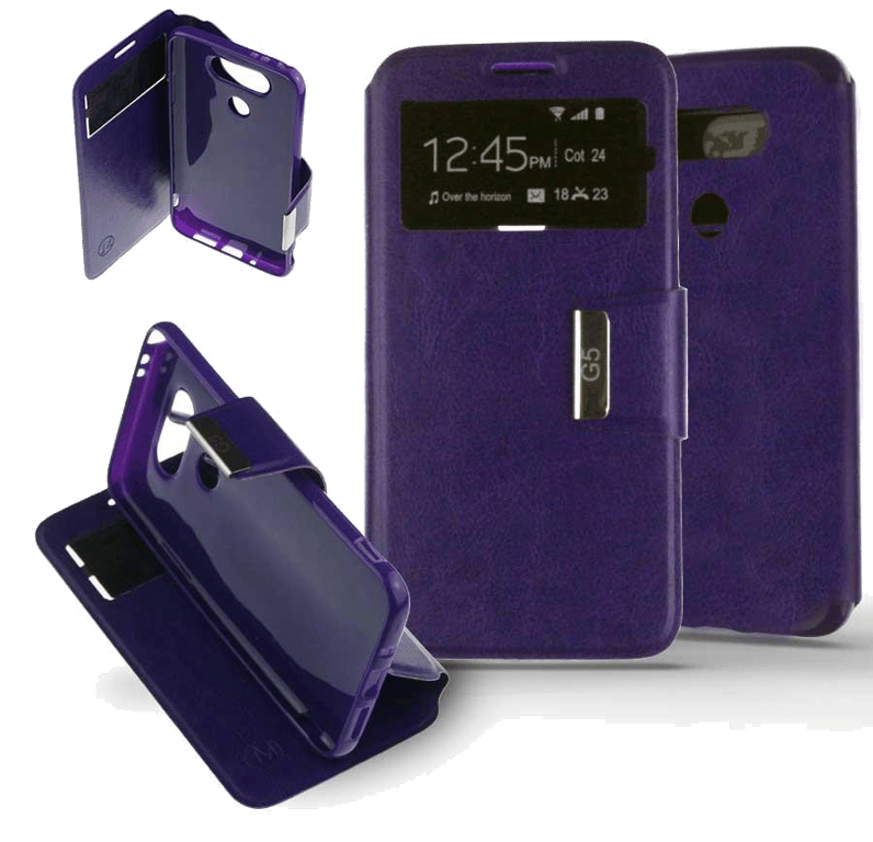 Etui Folio compatible Violet LG G5