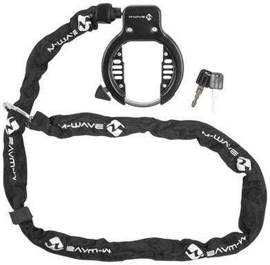Antifurto per bicicletta M-Wave Ringchain 1500mm Acciaio Tempra Nero
