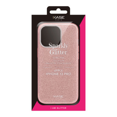 Funda Glitter Slim para Apple iPhone 13 Pro, Oro rosa