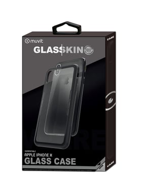 Custodia in vetro Glasskin trasparente Contour Black: Apple Iphone X/Xs