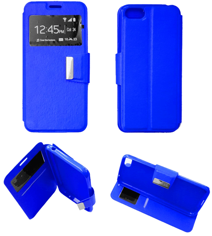 Etui Folio compatible Bleu Huawei Honor 7S