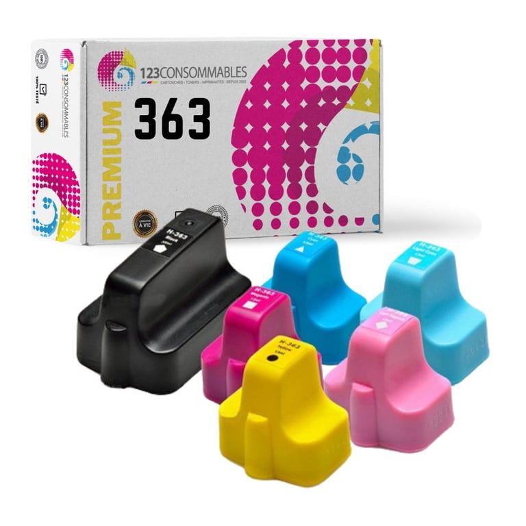 Pack 6 cartouches compatible avec HP 363 Neuf